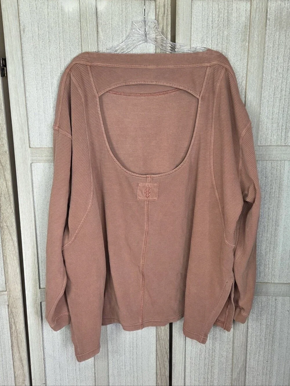 Free People Movement It Takes Two Layer Top Women's Size S Fired Clay Boho Boxy - Picture 3 of 11